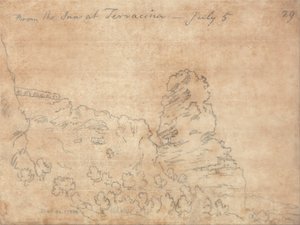 Vanaf de herberg in Terracina